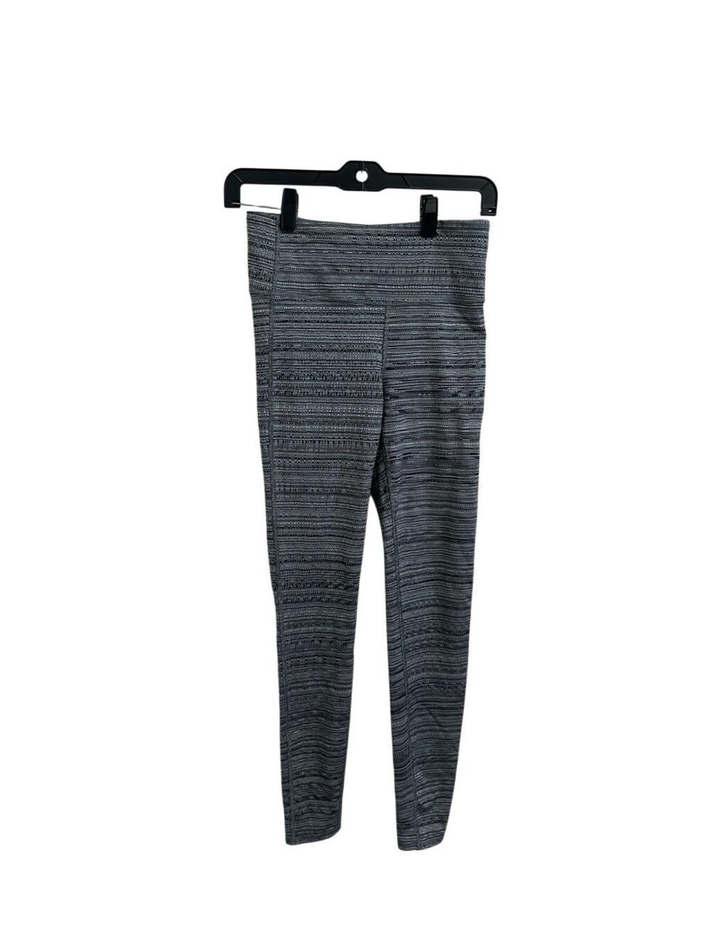 Athleta Jacquard Chaturanga Athletic 7/8 Leggings size Small S Gray Black